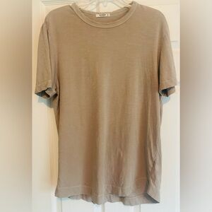 Buck Mason 100% Cotton Basic Crew Neck Tan Short Sleeve T Shirt Size Medium